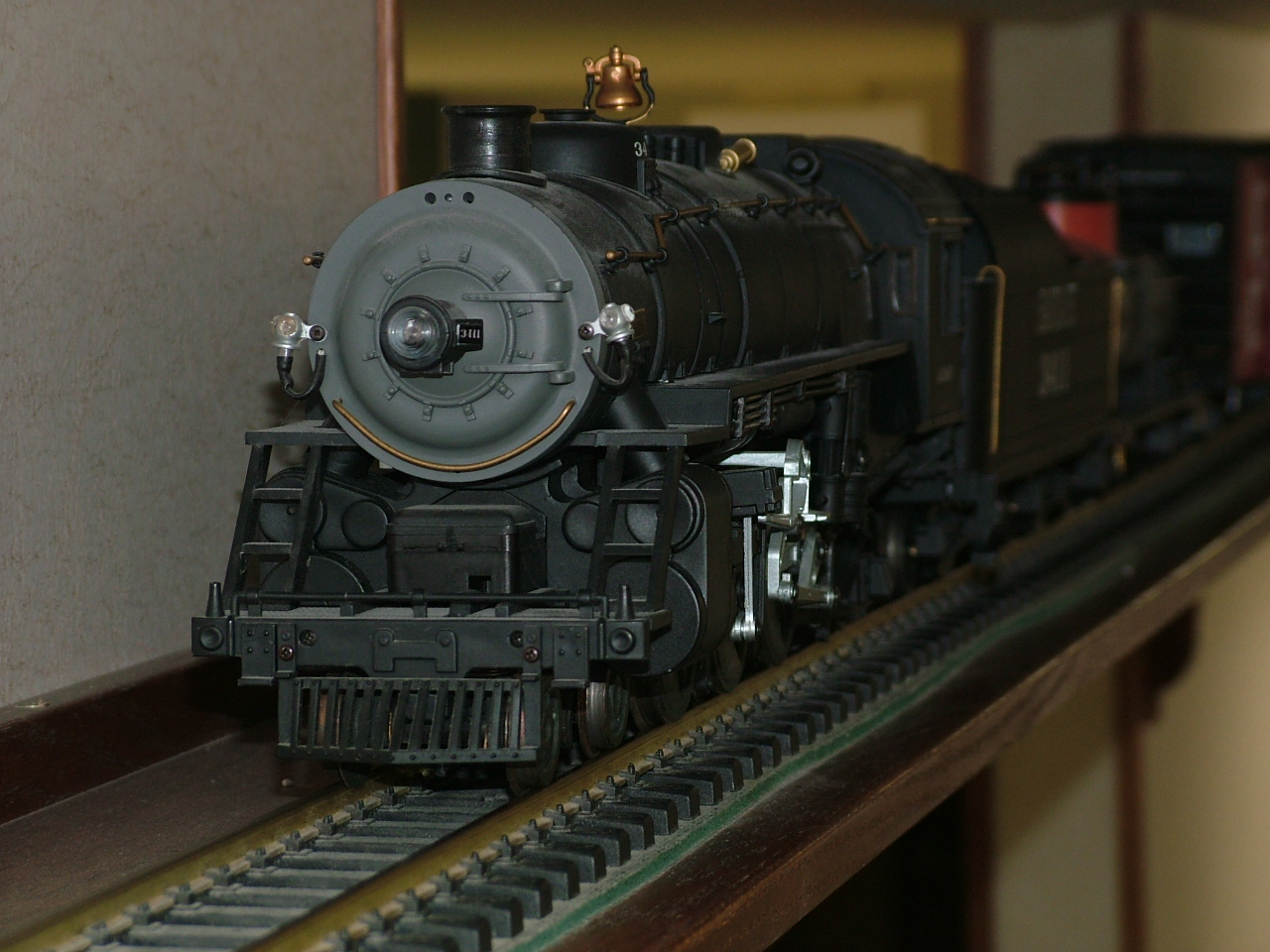 model train on track